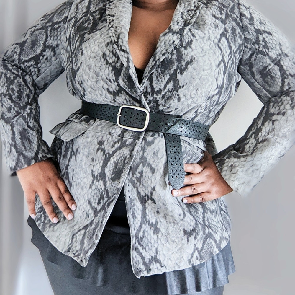Neiman Marcus Lambskin Blazer